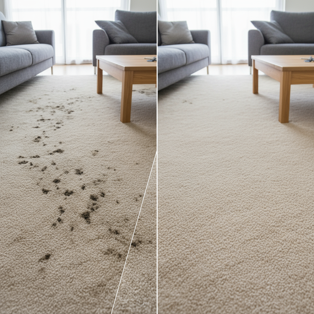                                      Ковер в гостиной после 3 лет использования                                 